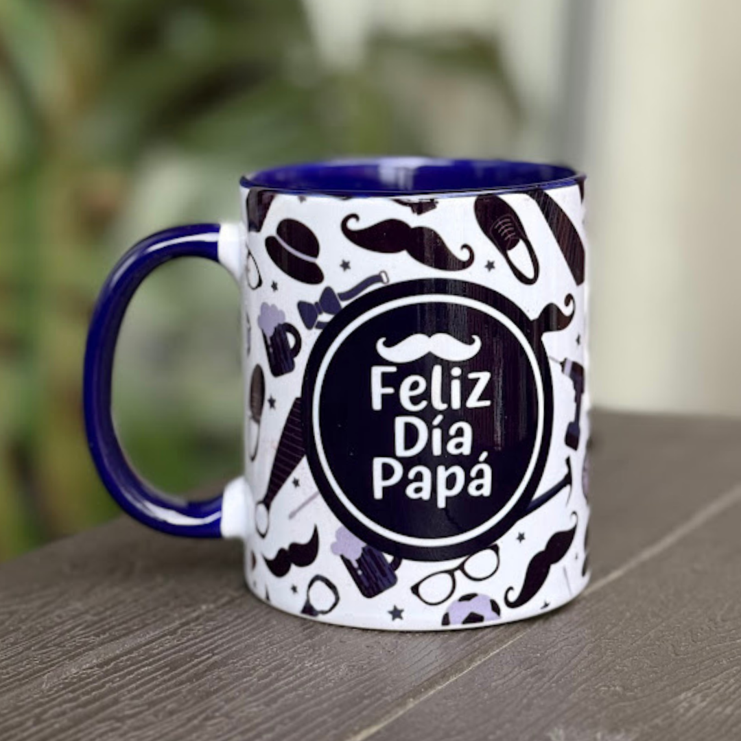Mug Personalizado Con Color Interno Día del Padre